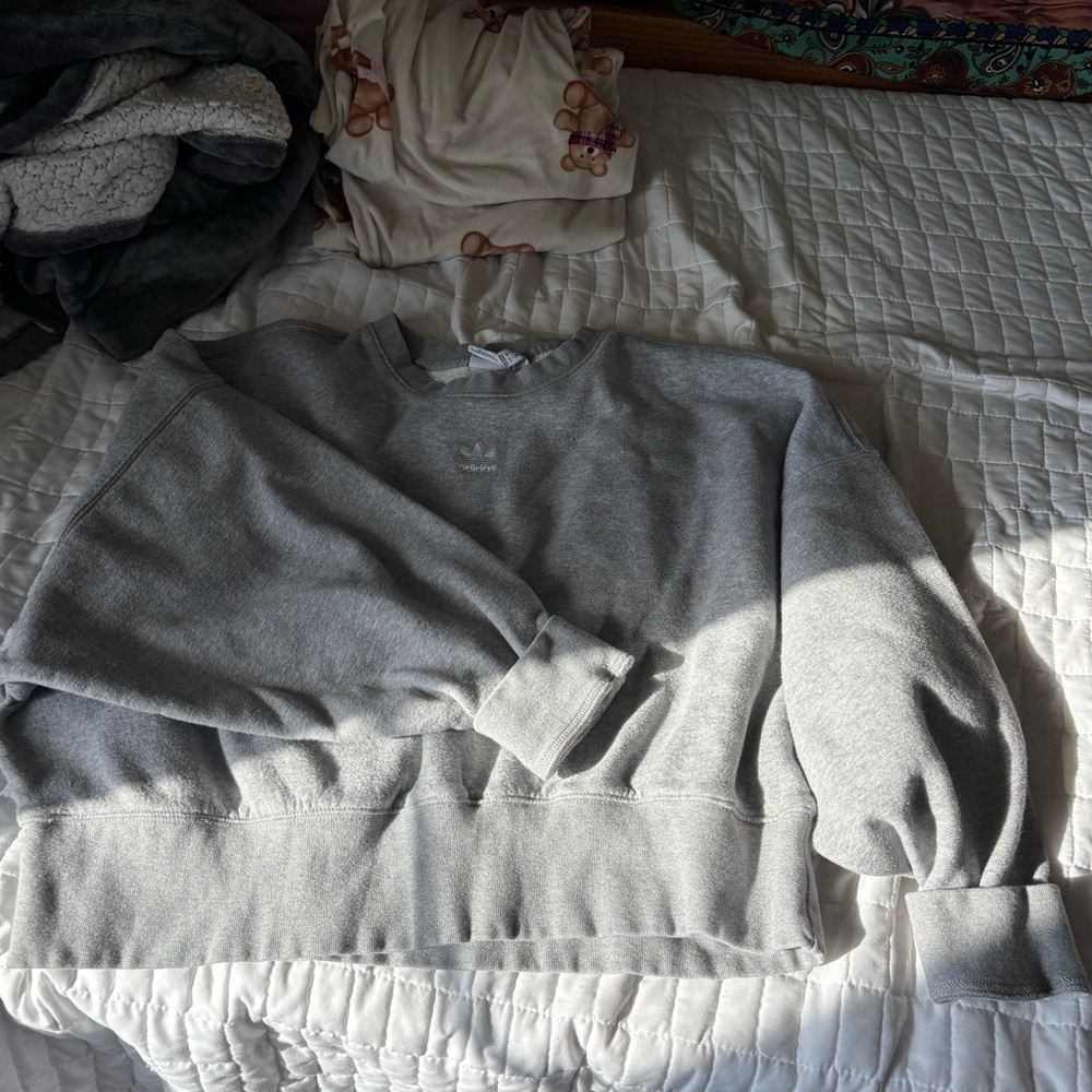 Adidas Men's Classic Gray Crewneck Sweater